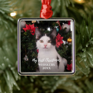 Pet First Kerstmis Modern Metalen Ornament