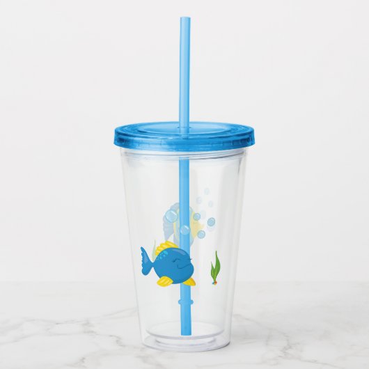 Pet Fish Bowl Aquarium Acryl Drinkbeker (Voorkant)