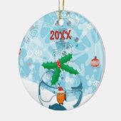 Pet Fish kerstparen Foto Ornament (Links)