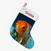 Pet Fish Lover Foto & Naam Gepersonaliseerd Kleine Kerstsok (Voorkant (Hangend))