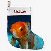 Pet Fish Lover Foto & Naam Gepersonaliseerd Kleine Kerstsok (Voorkant)