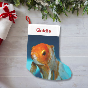 Pet Fish Lover Foto & Name Persoonlijk Kleine Kerstsok