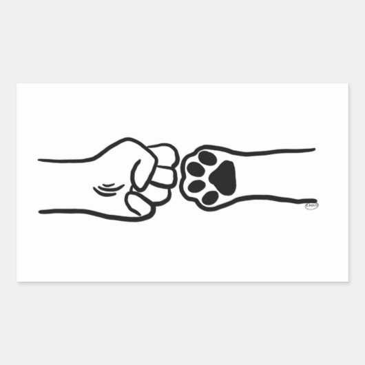 Pet Fist Bump Sticker (Voorkant)