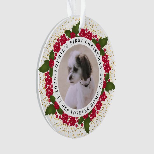 Pet Forever Home Eerste Kerstmis Ornament (voorkant)