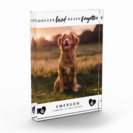 Pet Forever opgeslagen Nooit vergeten Fotoblok (Links)