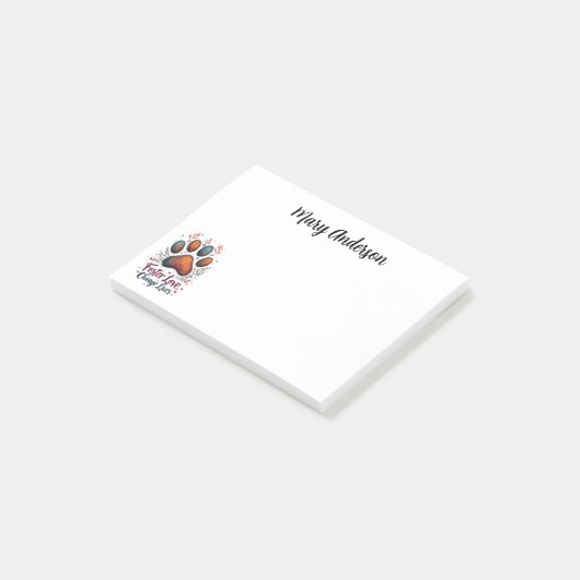 Pet Foster Love - Change Lives Post-it® Notes (Schuin)