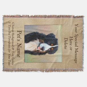 Pet Foto 3 Tekstvakken Gepersonaliseerde trommel Deken