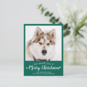 Pet Foto aangepast Hondenliefhebber Kerst Briefkaart (Staand voorkant)