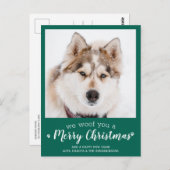 Pet Foto aangepast Hondenliefhebber Kerst Briefkaart (Voorkant / Achterkant)