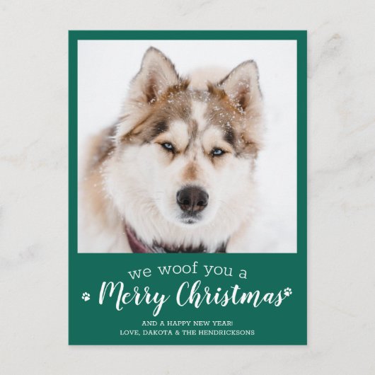 Pet Foto aangepast Hondenliefhebber Kerst Briefkaart (Voorkant)