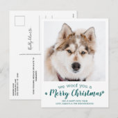 Pet Foto aangepast Hondenliefhebber Kerst Feestdagenkaart (Voorkant / Achterkant)