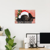 Pet Foto aangepast Hondenliefhebber Kerst Poster (Thuiskantoor)