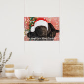 Pet Foto aangepast Hondenliefhebber Kerst Poster (Keuken)