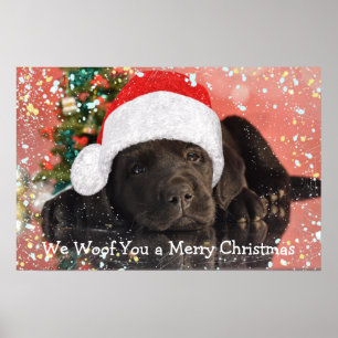 Pet Foto aangepast Hondenliefhebber Kerst Poster