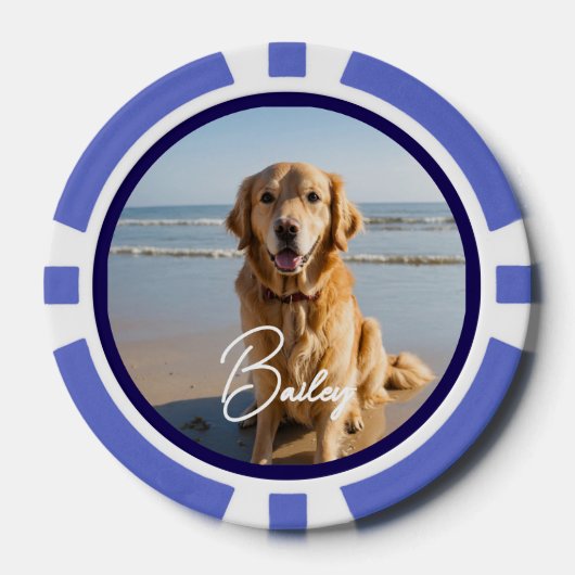 Pet-foto aangepast poker chips (Voorkant)