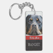 Pet-foto aangepast | Rottie mama Rottweiler Dog Sleutelhanger (Voorkant Links)