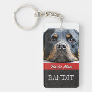 Pet-foto aangepast Rottie mama Rottweiler Dog Sleutelhanger