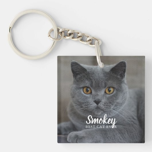 Pet-foto aangepast sleutelhanger (voorkant)