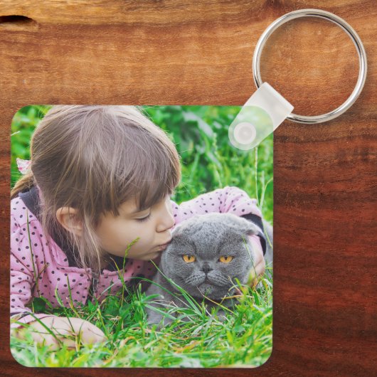 Pet-foto aangepast sleutelhanger (Achterkant)