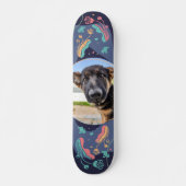 Pet-foto, bewerkbaar lijst met bloem persoonlijk skateboard (Voorkant)
