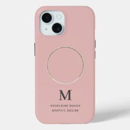 Pet Foto Blush Roze Gepersonaliseerd iPhone 15 Case