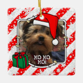 Pet-foto eerste kerstkerstkerstkerstkerstkerstman  keramisch ornament (Voorkant)