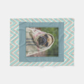 Pet Foto en naam aanpassen Fleece Deken (Voorkant (Horizontaal))