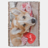 Pet Foto gepersonaliseerd Hondenliefhebber Memoria Deken (Voorkant Verticaal)