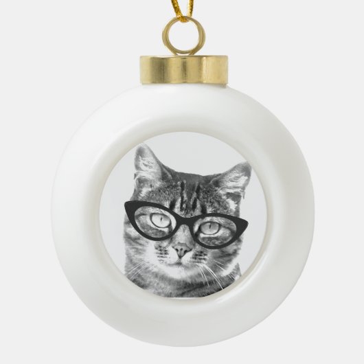 Pet foto Kerstballen | Uw afbeelding-afbeelding to Keramische Bal Ornament (Voorkant)