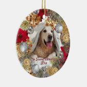 PET-FOTO MEMORIAL kerstfeest  Keramisch Ornament (Rechts)