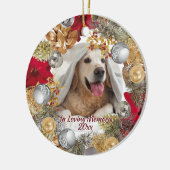 PET-FOTO MEMORIAL kerstfeest  Keramisch Ornament (Links)