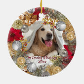 PET-FOTO MEMORIAL kerstfeest  Keramisch Ornament (Achterkant)