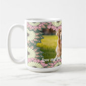Pet foto omgeven in bloemen koffiemok (Links)