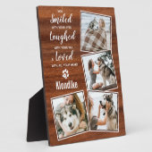 Pet Foto Rustic Wood Keepomwille Dog Memorial Fotoplaat (Zijkant)
