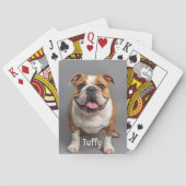 Pet Foto Speelkaarten Hond Mam Gift Idee Bulldog (Achterkant)