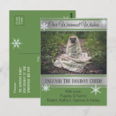 Pet Foto "Warmest Wishes"-feestdag toevoegen Briefkaart (Voorkant / Achterkant)