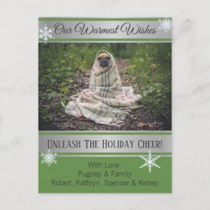 Pet Foto "Warmest Wishes"-feestdag toevoegen Briefkaart