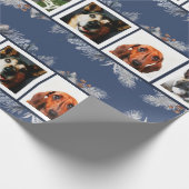 Pet Foto Waterverf Winter Thema Cadeaupapier (Hoek)