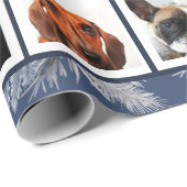 Pet Foto Waterverf Winter Thema Cadeaupapier (Rol Hoek)