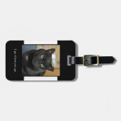 Pet Foto Zwart-wit Bagagelabel (Voorkant horizontaal)