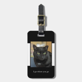 Pet Foto Zwart-wit Bagagelabel