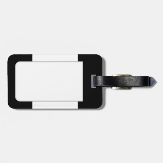 Pet Foto Zwart-wit Bagagelabel (Achterkant horizontaal)