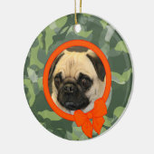 Pet-fotocamouflage met Oranje romp Keramisch Ornament (Links)