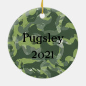 Pet-fotocamouflage met Oranje romp Keramisch Ornament (Achterkant)