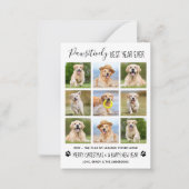 Pet-fotocollage, het beste jaar ooit notitiekaartje (Voorkant)