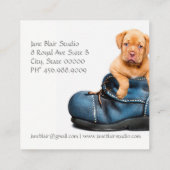 Pet-fotografie Vierkante Visitekaartje (Achterkant)