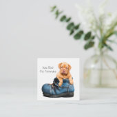 Pet-fotografie Vierkante Visitekaartje (Staand voorkant)