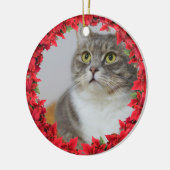 Pet-fotokerstfeest Keramisch Ornament (Links)