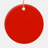 Pet-fotokerstfeest Keramisch Ornament (Achterkant)