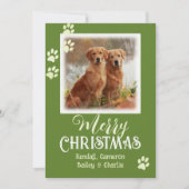 Pet-foto's schilderen Drukt vrolijk kerstKaarten a Kaart (Voorkant)